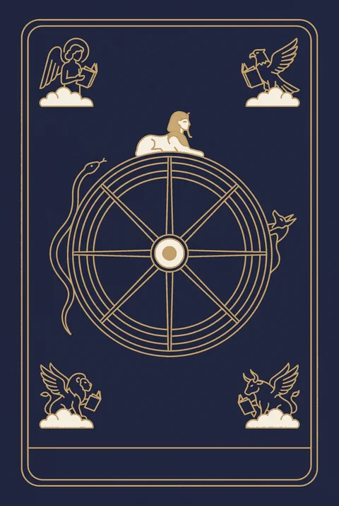 Koło Fortuny tarot, grafika karty