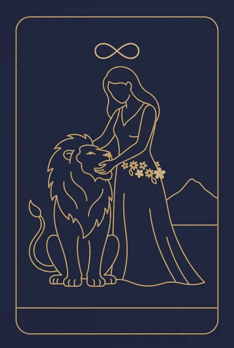 Siła tarot, grafika karty