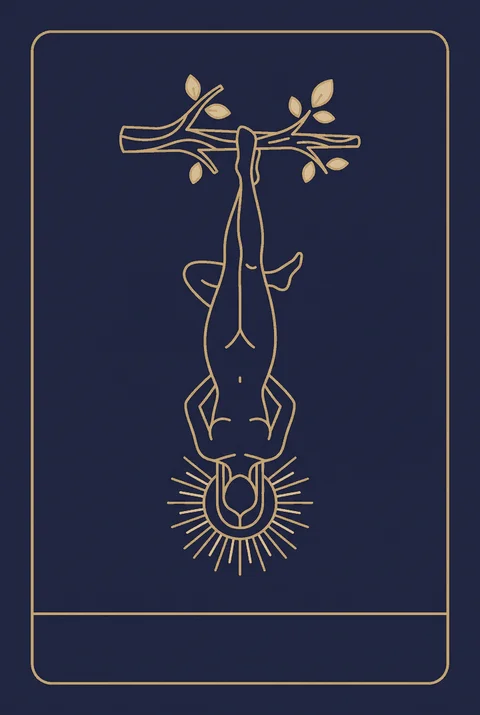 Wisielec tarot, grafika karty