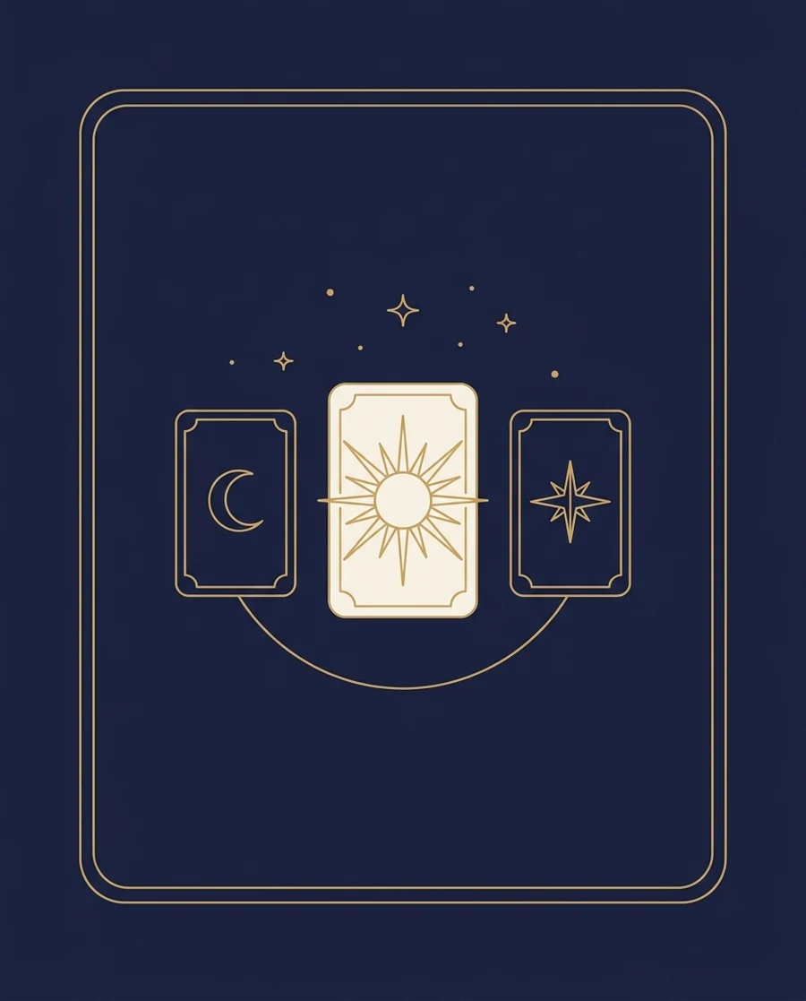 Tarot 3 karty, grafika produktu Spirituni