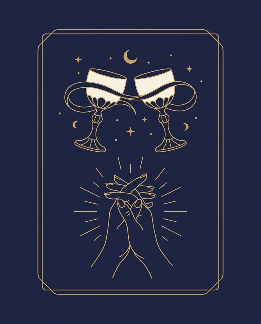 Tarot miłosny „Co między nami”, grafika produktu Spirituni