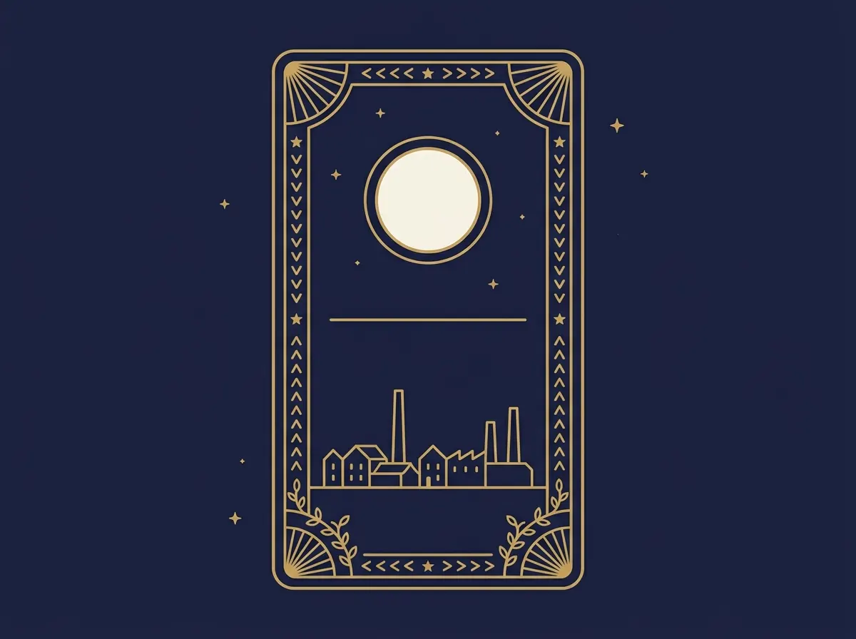 Tarot Łódź: karta tarota z lokalnym motywem miasta