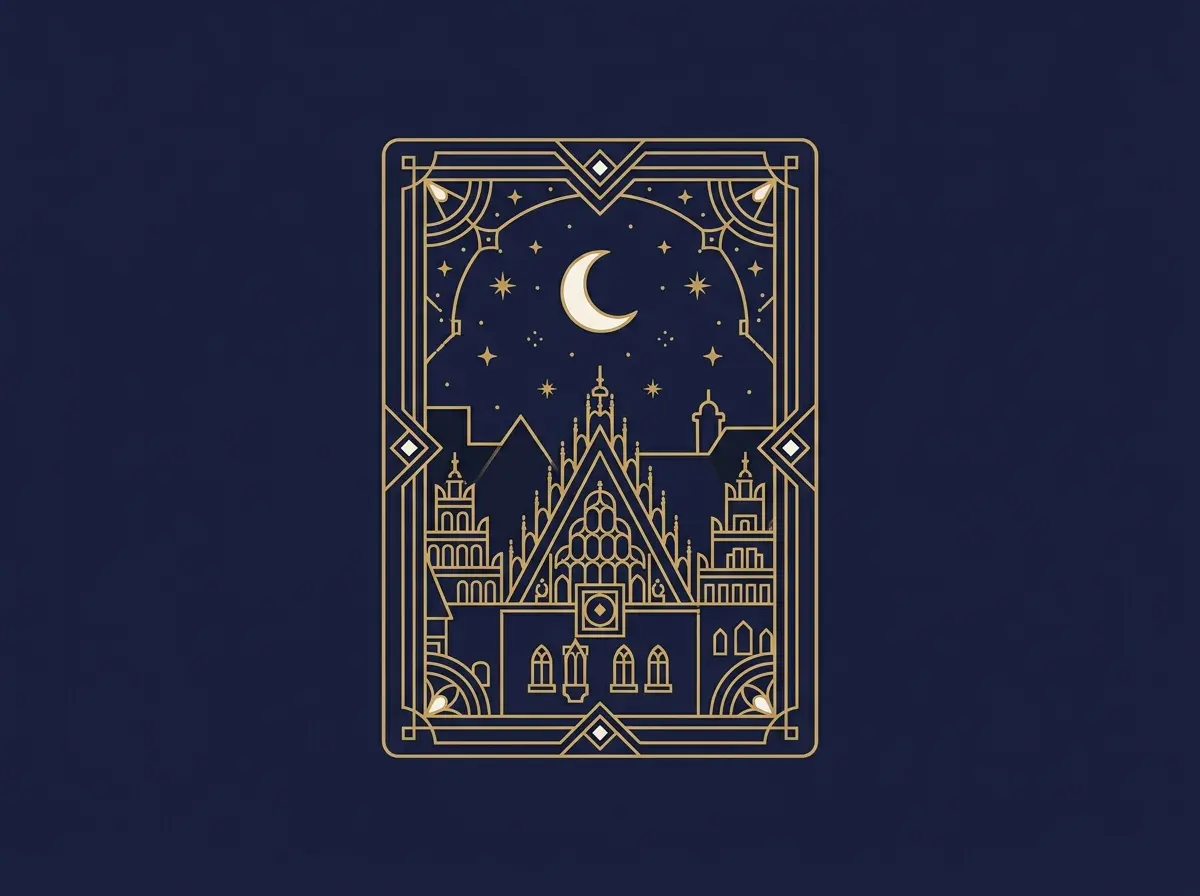 Tarot Poznań: karta tarota z lokalnym motywem miasta